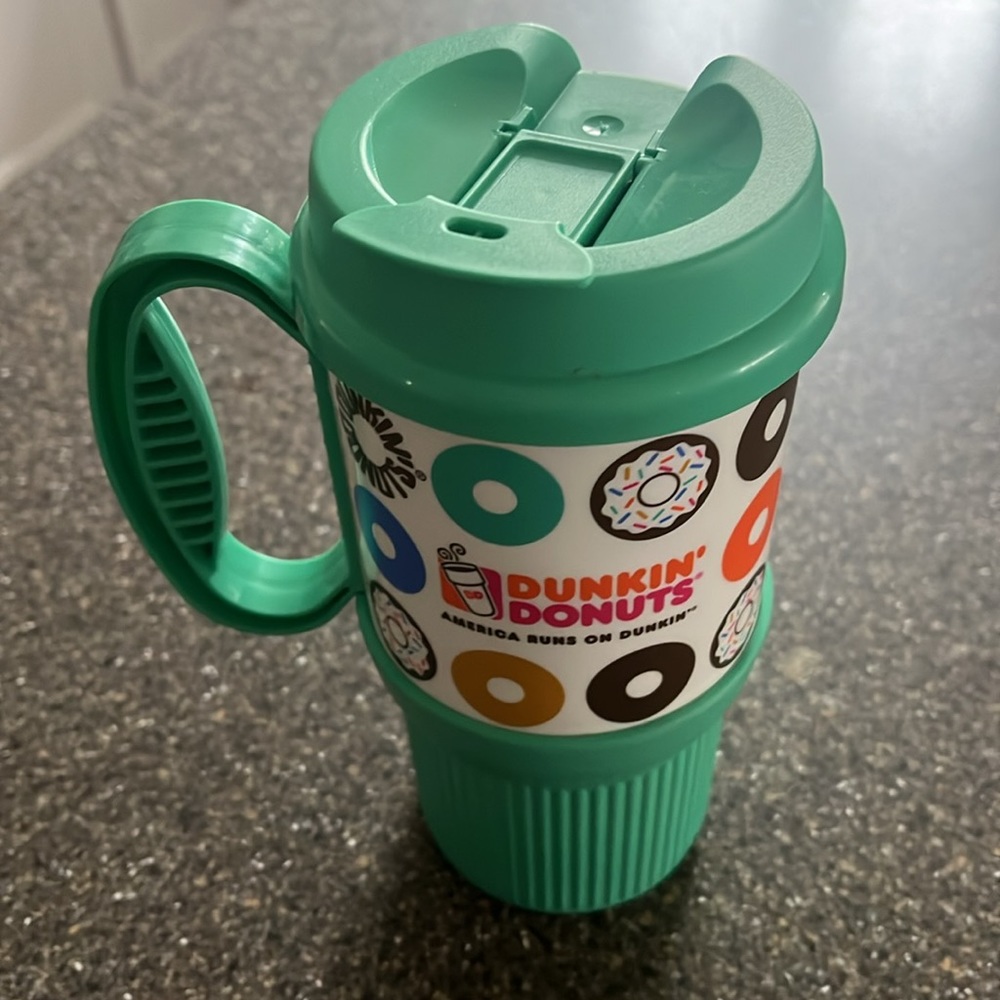 Dunkin’ Donuts 16 oz Travel Mug with Green Lid